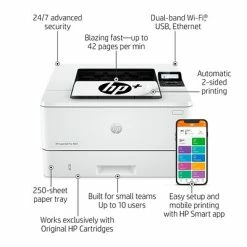 Printers HP LaserJet Pro 4001dwe Wireless Black & White Printer With Bonus 3 Months Instant Ink (2Z601E#BGJ) -Avery Shop 44BB6638 E665 4447 8298E1A42D7D3758 s7