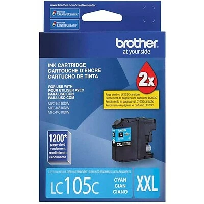 Brother LC105C Cyan Extra High Yield Ink Cartridge 4 Brother LC105C Cyan Extra High Yield Ink Cartridge - Image 2