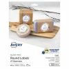 Avery Printable Laser/Inkjet Round Labels With Sure Feed, 2" Diameter, Glossy White, 120/Pack (22807) -Avery Shop 76691A34 E06E 4047 B24A0AD6679E8E72 s7