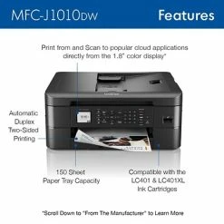 Printers Brother MFCJ1010DW Wireless Color All-in-One Inkjet Printer, Refresh Subscription Eligible -Avery Shop 8BC5B392 A1B8 4DFB 9ECBD35BF0FF5081 s7