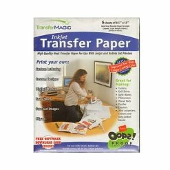 Unbranded Tracing Paper Transfer Magic Transfer Paper Pack Of 6 For Ink Jet Or Bubble Jet Printers [Pack Of 2] (2PK-FXPI-6)