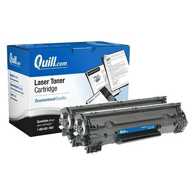 Quill Brand® Remanufactured Black Standard Yield Toner Cartridge Replacement For HP 83A (CF283AD), 2/Pack (Lifetime Warranty) 3 Quill Brand® Remanufactured Black Standard Yield Toner Cartridge Replacement For HP 83A (CF283AD), 2/Pack (Lifetime Warranty)