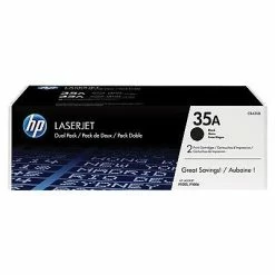 HP 35A Black Standard Yield Toner Cartridge, 2/Pack (CB435D)
