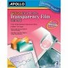 Projector Parts & Accessories Apollo Inkjet Printer Transparency Film, Clear, 8 1/2"(W) X 11"(H), 50/Box (CG7031S)
