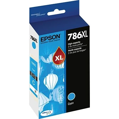 Epson T786XL Cyan High Yield Ink Cartridge 3 Epson T786XL Cyan High Yield Ink Cartridge