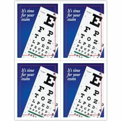 Medical Arts Press Eye Care Laser Postcards Eye Care Postcards; For Laser Printer; Red Blue Eye Chart, 100/Pk