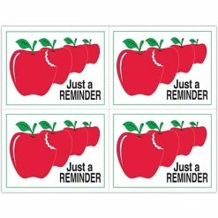 Medical Arts Press Medical Laser Postcards Graphic Image Postcards; For Laser Printer; Apples, "Just A Reminder", 100/Pk