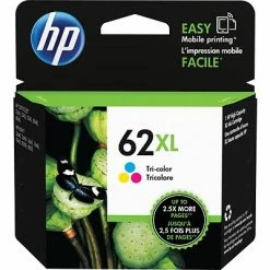 HP 62XL Tri-Color High Yield Ink Cartridge (C2P07AN#140)