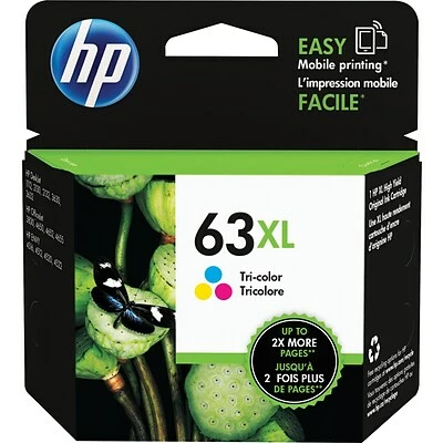 HP 63XL Tri-Color High Yield Ink Cartridge (F6U63AN#140) 3 HP 63XL Tri-Color High Yield Ink Cartridge (F6U63AN#140)