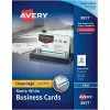 Avery® Business Cards For Inkjet Printers Avery® Clean Edge® Printable Business Card, 2'' X 3.5'', White, 400/Box (08877) -Avery Shop s1063271 s7