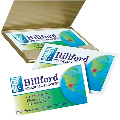 Avery® Business Cards For Inkjet Printers Avery® Clean Edge® Printable Business Card, 2'' X 3.5'', White, 400/Box (08877) 4 Avery® Business Cards For Inkjet Printers Avery® Clean Edge® Printable Business Card, 2'' X 3.5'', White, 400/Box (08877) - Image 2