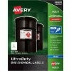 Avery UltraDuty GHS Chemical Labels For Pigment-Based Inkjet Printers, Waterproof, UV Resistant, 8-1/2" X 11", Box Of 50 (60521)