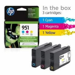 HP 951 Cyan/Magenta/Yellow Standard Yield Ink Cartridge, 3/Pack (CR314FN#140) -Avery Shop s1196168 s7