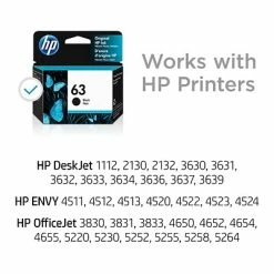 HP 63 Black Standard Yield Ink Cartridge (F6U62AN#140) -Avery Shop s1196342 s7