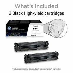 HP 202X Black High Yield Toner Cartridge, 2/Pack (CF500XD) -Avery Shop s1200303 s7