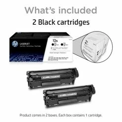 HP 12A Black Standard Yield Toner Cartridge, 2/Pack (Q2612D) -Avery Shop s1200305 s7