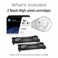 HP 26X Black High Yield Toner Cartridge, 2/Pack (CF226XD) -Avery Shop s1200319 s7