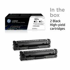 HP 201X Black High Yield Toner Cartridge, 2/Pack (CF400XD) -Avery Shop s1200341 s7