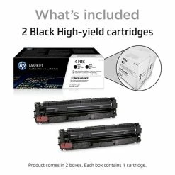 HP 410X Black High Yield Toner Cartridge, 2/Pack (CF410XD) -Avery Shop s1200373 s7