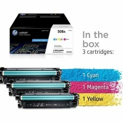 HP 508A Cyan/Magenta/Yellow Standard Yield Toner Cartridge, 3/Pack (CF360AM) -Avery Shop s1200390 s7