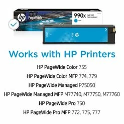 HP 990X Cyan High Yield Ink Cartridge (M0J89AN) 12 HP 990X Cyan High Yield Ink Cartridge (M0J89AN) -Avery Shop s1208151 s7