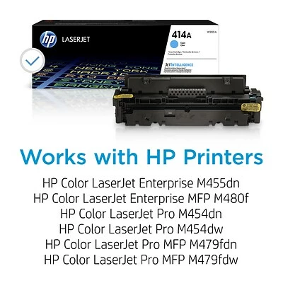 HP 414A Cyan Standard Yield Toner Cartridge (W2021A) 4 HP 414A Cyan Standard Yield Toner Cartridge (W2021A) - Image 2