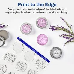 Avery Printable Laser/Inkjet Round Labels With Sure Feed, 2" Diameter, Glossy Clear, 120 Labels Per Pack (22825) 12 Avery Printable Laser/Inkjet Round Labels With Sure Feed, 2" Diameter, Glossy Clear, 120 Labels Per Pack (22825) -Avery Shop sp114004486 s7