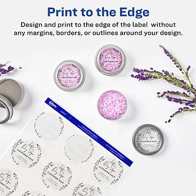 Avery Printable Laser/Inkjet Round Labels With Sure Feed, 2" Diameter, Glossy Clear, 120 Labels Per Pack (22825) 5 Avery Printable Laser/Inkjet Round Labels With Sure Feed, 2" Diameter, Glossy Clear, 120 Labels Per Pack (22825) - Image 3