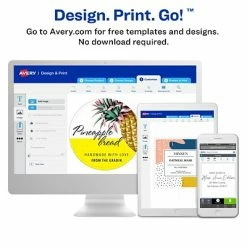 Avery Printable Laser/Inkjet Round Labels With Sure Feed, 2" Diameter, Glossy Clear, 120 Labels Per Pack (22825) 15 Avery Printable Laser/Inkjet Round Labels With Sure Feed, 2" Diameter, Glossy Clear, 120 Labels Per Pack (22825) -Avery Shop sp114004489 s7