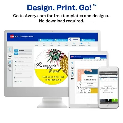 Avery Printable Laser/Inkjet Round Labels With Sure Feed, 2" Diameter, Glossy Clear, 120 Labels Per Pack (22825) 8 Avery Printable Laser/Inkjet Round Labels With Sure Feed, 2" Diameter, Glossy Clear, 120 Labels Per Pack (22825) - Image 6