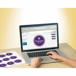 Avery Printable Waterproof Round Labels With Sure Feed, 2.5" Diameter, White, 72 Customizable Labels/Pack (22856) -Avery Shop sp114004560 s7