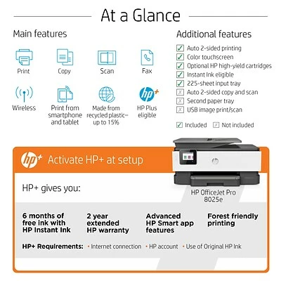 Printers HP OfficeJet Pro 8025e Wireless Color All-in-One Printer Includes 6 Months Of FREE Ink With HP+ (1K7K3A) 6 Printers HP OfficeJet Pro 8025e Wireless Color All-in-One Printer Includes 6 Months Of FREE Ink With HP+ (1K7K3A) - Image 4