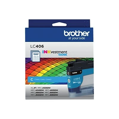 Brother LC406 Cyan Standard Yield Ink Cartridge (LC406CS) 3 Brother LC406 Cyan Standard Yield Ink Cartridge (LC406CS)