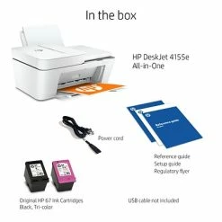 Printers HP DeskJet 4155e Wireless Color All-in-One Printer Includes 6 Months Of FREE Ink With HP+ (26Q90A) -Avery Shop sp126566341 s7