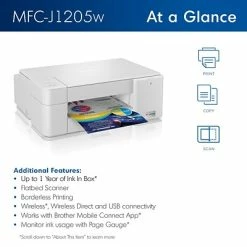 Printers Brother INKvestment Tank MFC-J1205W Wireless Color All-in-One Inkjet Printer -Avery Shop sp131229853 s7