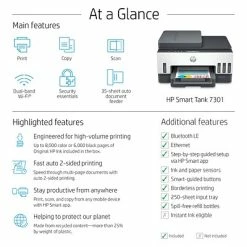 Printers HP Smart Tank 7301 Wireless All-in-One Cartridge-free Ink Tank Inkjet Printer, Up To 2 Years Of Ink Included (28B70A) -Avery Shop sp145004003 s7