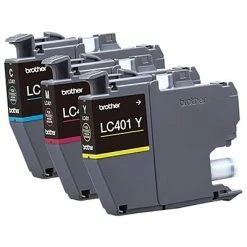 Brother LC401 Cyan/Magenta/Yellow Standard Yield Ink Cartridges, 3/Pack (LC4013PKS)
