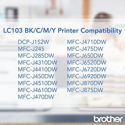 Brother LC103 Black High Yield Ink Cartridge (LC103BKS) 5 Brother LC103 Black High Yield Ink Cartridge (LC103BKS) - Image 3