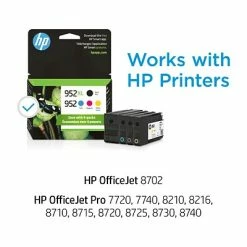 HP 952XL/952 Black High Yield And Cyan/Magenta/Yellow Standard Yield Ink Cartridge, 4/Pack (N9K28AN#140) -Avery Shop sp164136805 s7