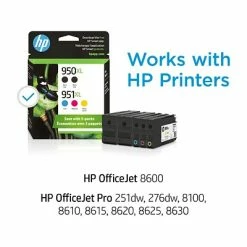 HP 950XL/951XL Black/Cyan/Magenta/Yellow High Yield Ink Cartridge, 5/Pack (F6V12FN#140) -Avery Shop sp164136816 s7