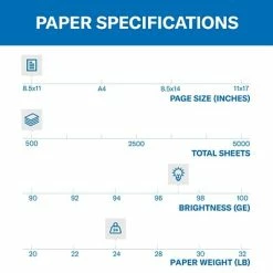 Copy & Multipurpose Paper Hammermill Premium Inkjet & Laser 8.5" X 11" Multipurpose Paper, 24 Lbs., 97 Brightness, 500 Sheets/Ream (166140) -Avery Shop sp167257272 s7