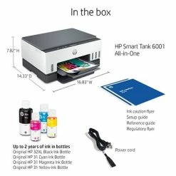 Printers HP Smart Tank 6001 Wireless All-in-One Cartridge-Free Ink Tank Printer, Up To 2 Years Of Ink Included (2H0B9A) -Avery Shop sp169190915 s7