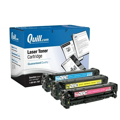 Quill Brand® Remanufactured Cyan/Magenta/Yellow Standard Yield Toner Cartridge Replacement For HP 304A (CF340A), 3/Pack 3 Quill Brand® Remanufactured Cyan/Magenta/Yellow Standard Yield Toner Cartridge Replacement For HP 304A (CF340A), 3/Pack
