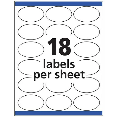 Avery Easy Peel Oval ID Labels, Sure Feed Technology, Print To The Edge, Permanent Adhesive, 1-1/2” X 2-1/2”, 270/Pack (6583) 7 Avery Easy Peel Oval ID Labels, Sure Feed Technology, Print To The Edge, Permanent Adhesive, 1-1/2” X 2-1/2”, 270/Pack (6583) - Image 5