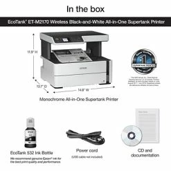 Printers Epson EcoTank® ET-M2170 Wireless Monochrome All-in-One SuperTank Printer -Avery Shop sp88490431 s7