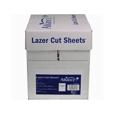 Copy & Printer Paper Alliance Lazer Cut 8.5" X 11" Printer Paper, 20 Lbs., 92 Brightness, 500 Sheets/Ream, 5 Reams/Carton (30030-C) 3 Copy & Printer Paper Alliance Lazer Cut 8.5" X 11" Printer Paper, 20 Lbs., 92 Brightness, 500 Sheets/Ream, 5 Reams/Carton (30030-C)